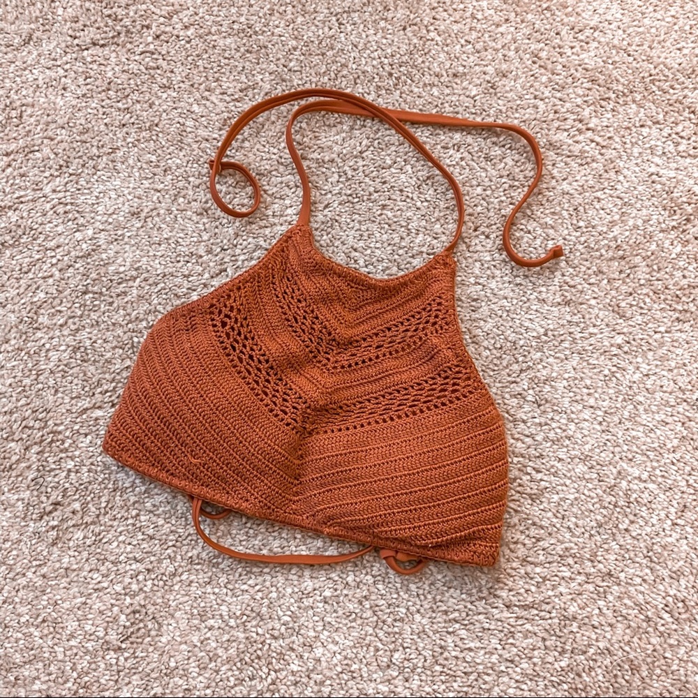 Burnt Orange Swim Suit bikini top